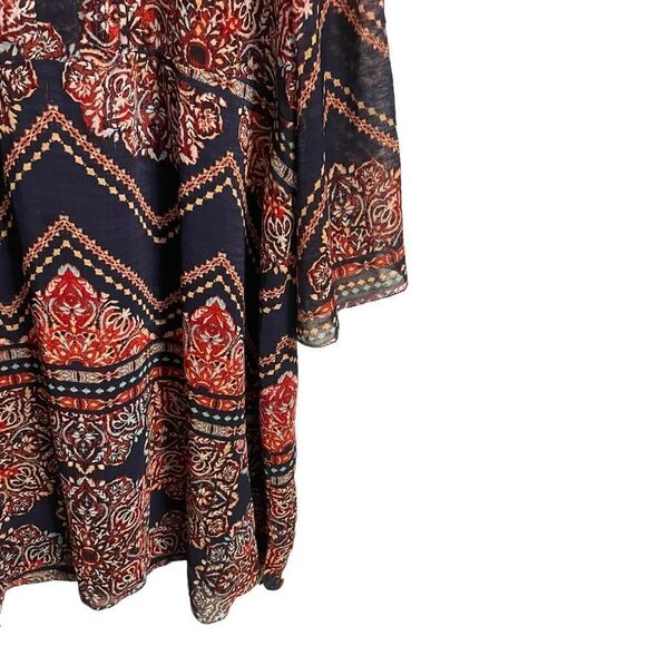 Laundry By Shelli Segal Boho Bell Sleeve Dress Size 12 - Picture 5 of 9